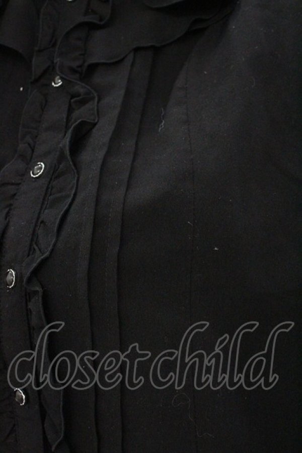 画像3: axes femme / リボン付フリルブラウス  黒 I-26-01-20-019-AX-BL-SA-ZI (3)