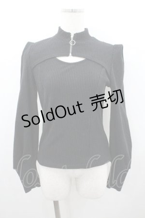 画像: EATME / ジップハイネックニット F 黒 I-26-01-20-020-LO-TO-SA-ZI