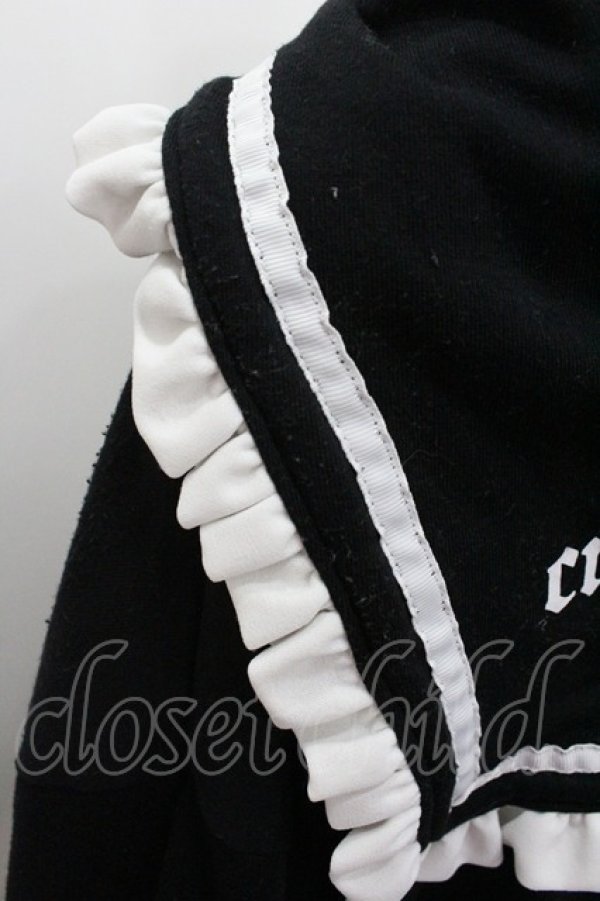 画像3: NOEMIE / リボンセーラー襟スウェットブルゾン  黒Ｘ白 I-26-01-20-022-LO-TO-SA-ZI (3)