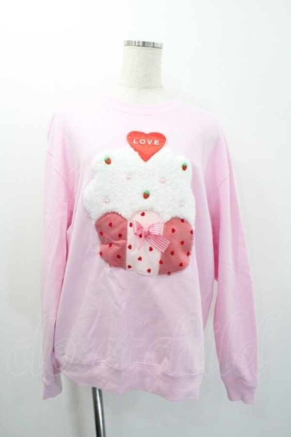 画像1: Nile Perch / スイーツモチーフトレーナー  ピンク I-26-01-20-024-LO-TO-AS-ZI (1)