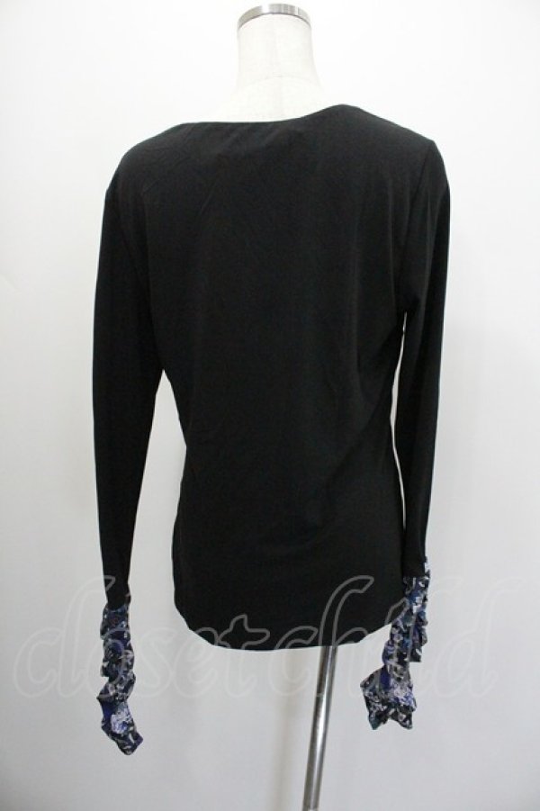 画像2: Qutie Frash / クロスインナーT  黒Ｘ青 I-26-01-20-026-QU-TO-SA-ZI (2)