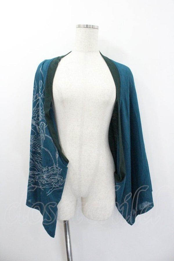 画像1: Qutie Frash / 龍プリントボレロ  グリーン I-26-01-20-029-QU-TO-SA-ZI (1)