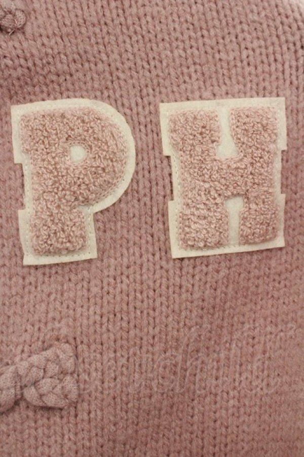 画像3: PINK HOUSE / PHロゴワッペン付きフードニットカーディガン  ピンク I-26-01-20-031-LO-TO-SA-ZI (3)