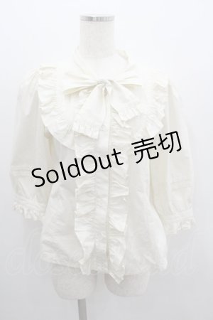 画像: ALICE and the PIRATES / Rubanタイブラウス  生成り I-26-01-22-001-PA-BL-SA-ZI