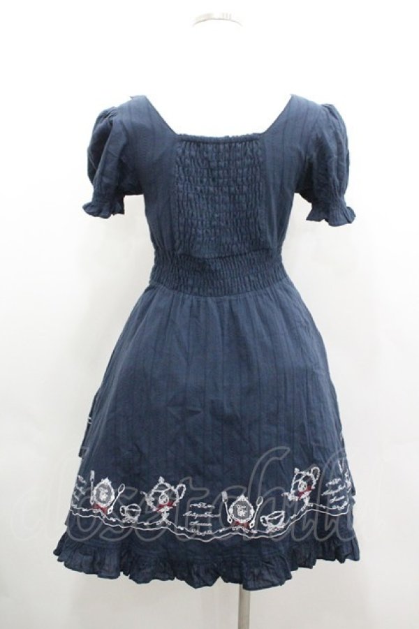 画像3: Amavel / ティーセット刺繍コットンワンピース  ネイビーＸ赤Ｘ白 I-26-01-22-036-CA-OP-SA-ZI (3)