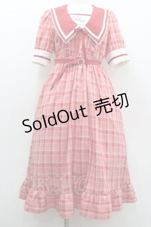 画像: Dear My Love / マイメロディ学園ワンピース M 赤チェック I-26-01-22-037-EL-OP-SA-ZI