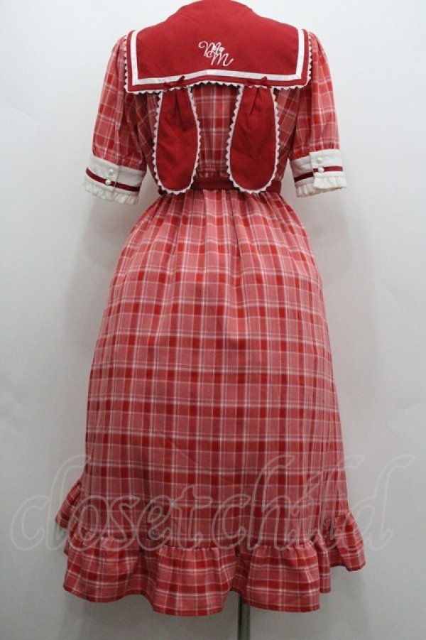 画像3: Dear My Love / マイメロディ学園ワンピース M 赤チェック I-26-01-22-037-EL-OP-SA-ZI (3)