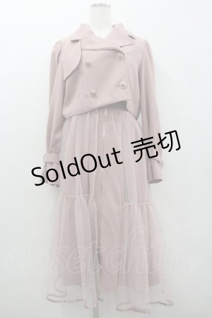 画像: axes femme POETIQUE / 3WAYトレンチコート M ピンク I-26-01-22-041-AX-CO-SA-ZI