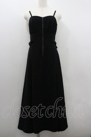 画像: axes femme POETIQUE / プリーツデザインロングワンピース  黒 I-26-01-22-042-AX-OP-SA-ZI