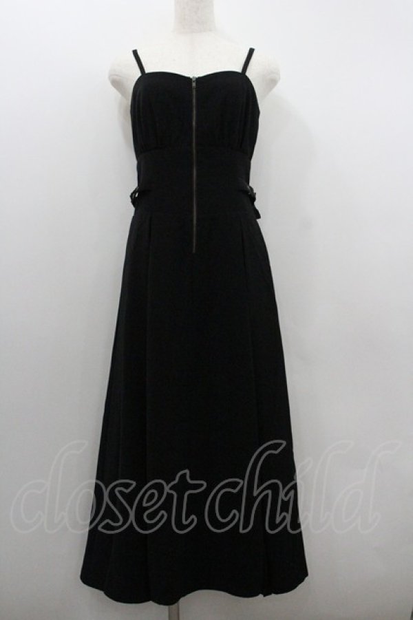 画像1: axes femme POETIQUE / プリーツデザインロングワンピース  黒 I-26-01-22-042-AX-OP-SA-ZI (1)