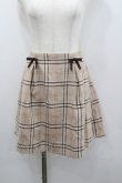 画像1: evelyn / リボン&チェックスカート  ブラウン I-26-01-22-047-LO-SK-SA-ZI (1)