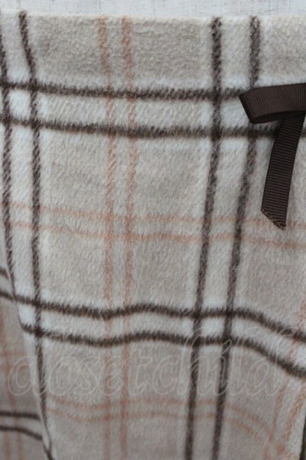 画像2: evelyn / リボン&チェックスカート  ブラウン I-26-01-22-047-LO-SK-SA-ZI (2)