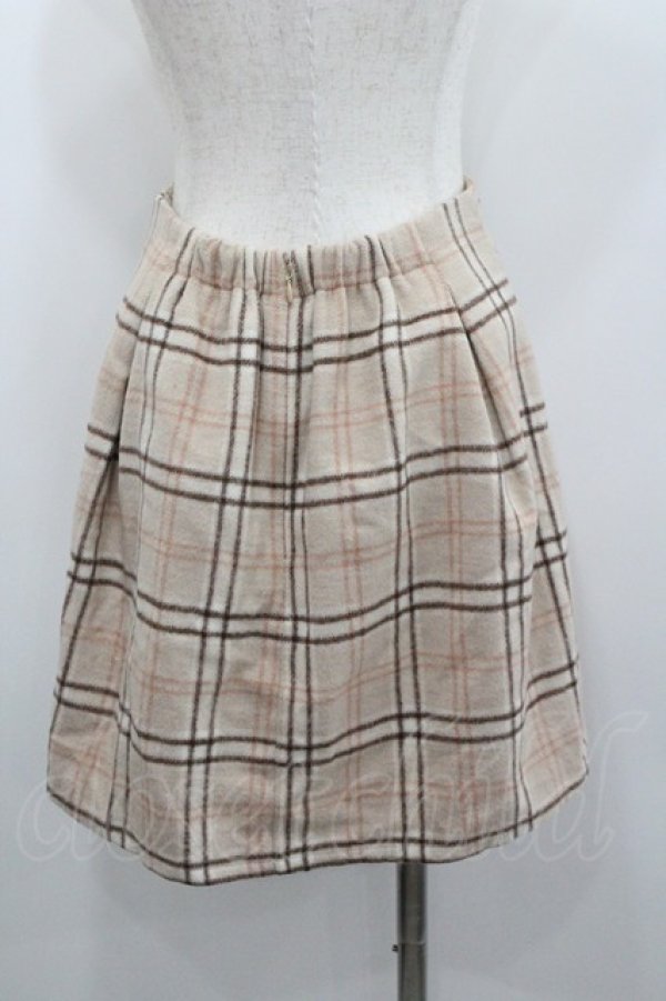 画像3: evelyn / リボン&チェックスカート  ブラウン I-26-01-22-047-LO-SK-SA-ZI (3)