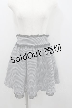 画像: Ank Rouge / 千鳥柄スカート  黒Ｘ白 I-26-01-22-048-CA-SK-SA-ZI