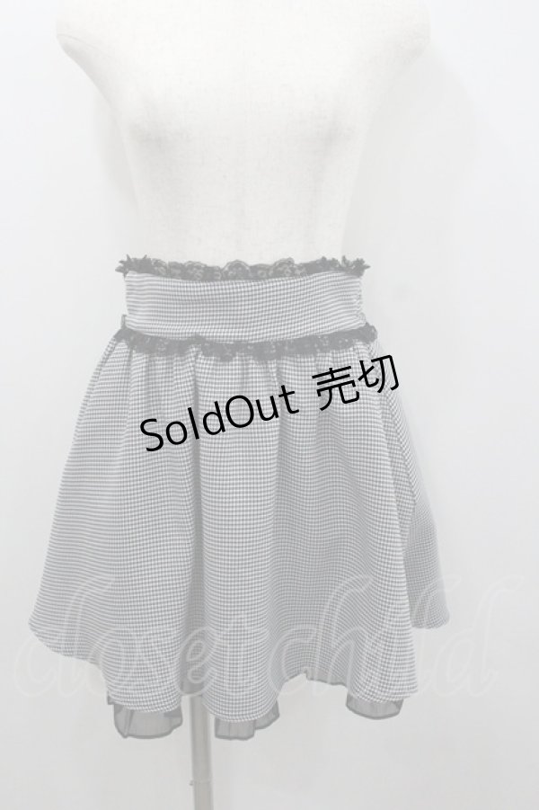 画像1: Ank Rouge / 千鳥柄スカート  黒Ｘ白 I-26-01-22-048-CA-SK-SA-ZI (1)