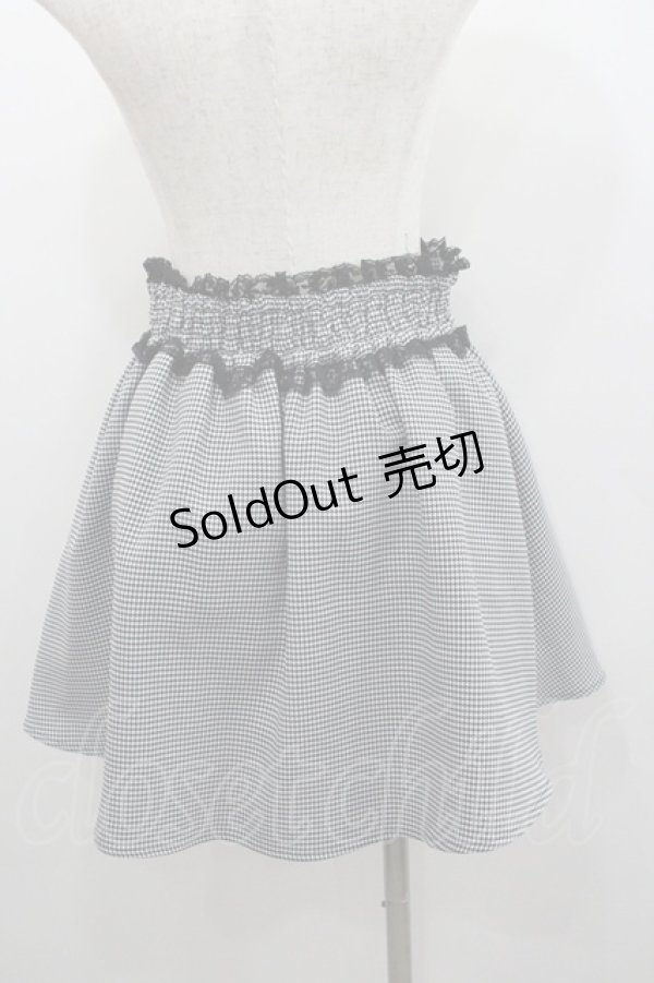 画像2: Ank Rouge / 千鳥柄スカート  黒Ｘ白 I-26-01-22-048-CA-SK-SA-ZI (2)