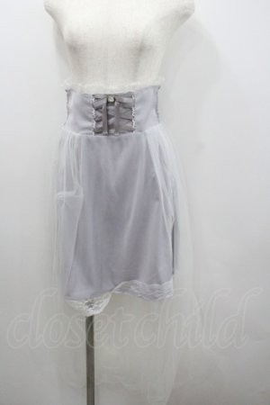 画像: Ank Rouge / チュール重ねハイウエストスカート  ラベンダーX白 I-26-01-22-049-CA-SK-SA-ZI