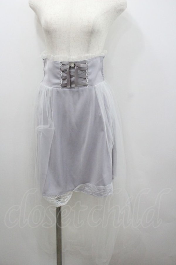 画像1: Ank Rouge / チュール重ねハイウエストスカート  ラベンダーX白 I-26-01-22-049-CA-SK-SA-ZI (1)