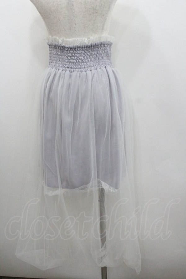 画像2: Ank Rouge / チュール重ねハイウエストスカート  ラベンダーX白 I-26-01-22-049-CA-SK-SA-ZI (2)