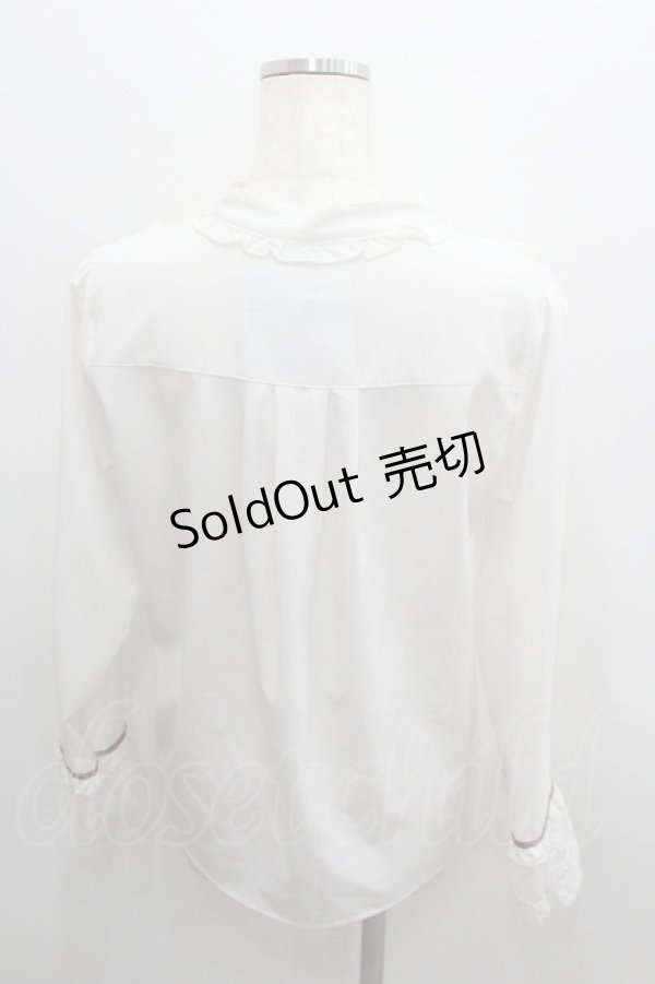 画像3: axes femme / 繊細袖レースとろみブラウス  アイボリー I-26-01-22-005-AX-BL-SA-ZI (3)