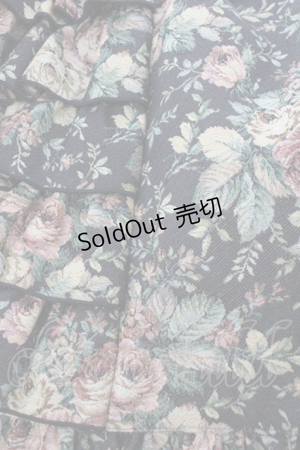 画像3: EXCENTRIQUE / ゴブランサイドフリルスカート  黒ＸブラウンＸピンク I-26-01-22-055-EL-SK-SA-ZI (3)