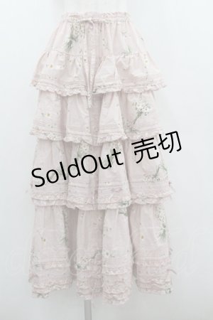画像: PINK HOUSE / マーガレットブーケプリントスカート  ピンク I-26-01-22-059-LO-SK-SA-ZI