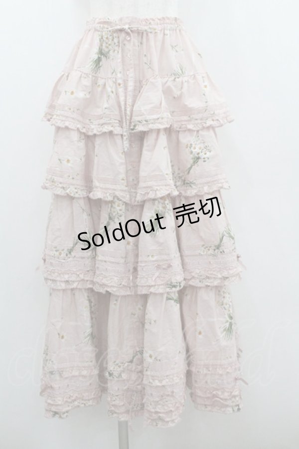 画像1: PINK HOUSE / マーガレットブーケプリントスカート  ピンク I-26-01-22-059-LO-SK-SA-ZI (1)