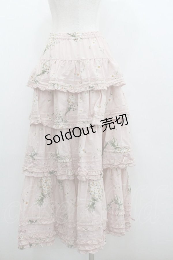 画像3: PINK HOUSE / マーガレットブーケプリントスカート  ピンク I-26-01-22-059-LO-SK-SA-ZI (3)