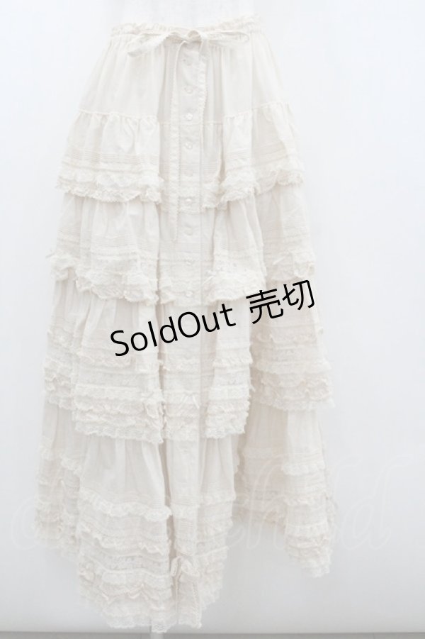 画像1: PINK HOUSE / レースフリル使いスカート  生成り I-26-01-22-061-LO-SK-SA-ZI (1)