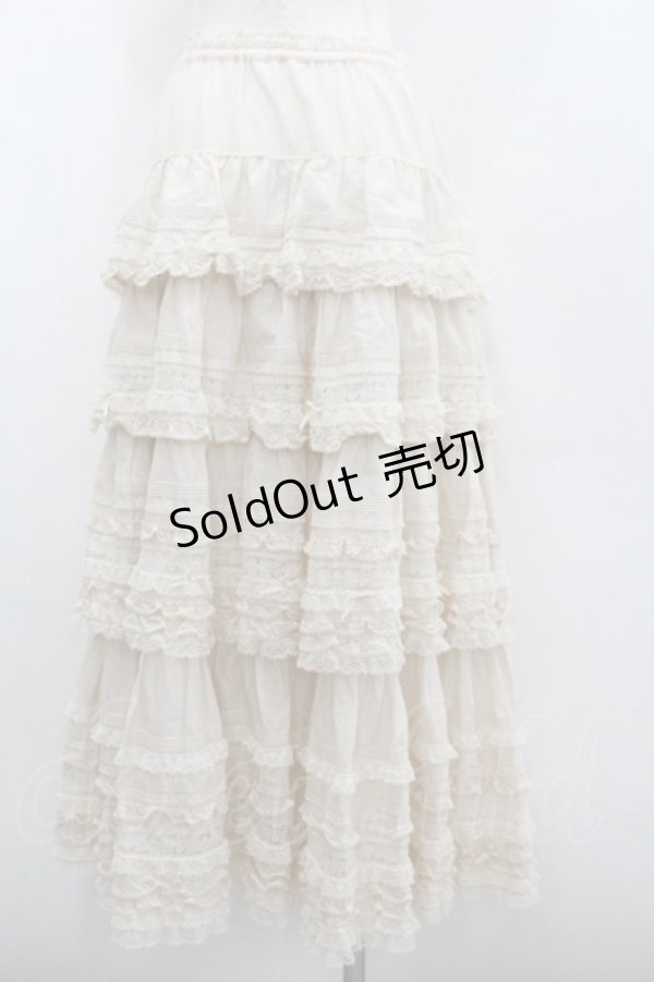 画像2: PINK HOUSE / レースフリル使いスカート  生成り I-26-01-22-061-LO-SK-SA-ZI (2)