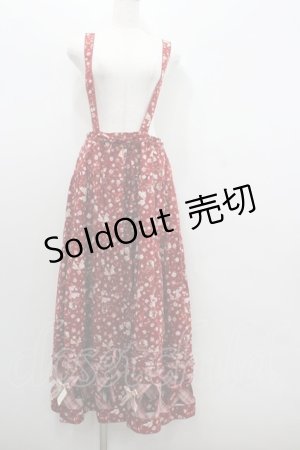 画像: PINK HOUSE / 格子デザイン小花スカート  赤 I-26-01-22-062-LO-SK-SA-ZI