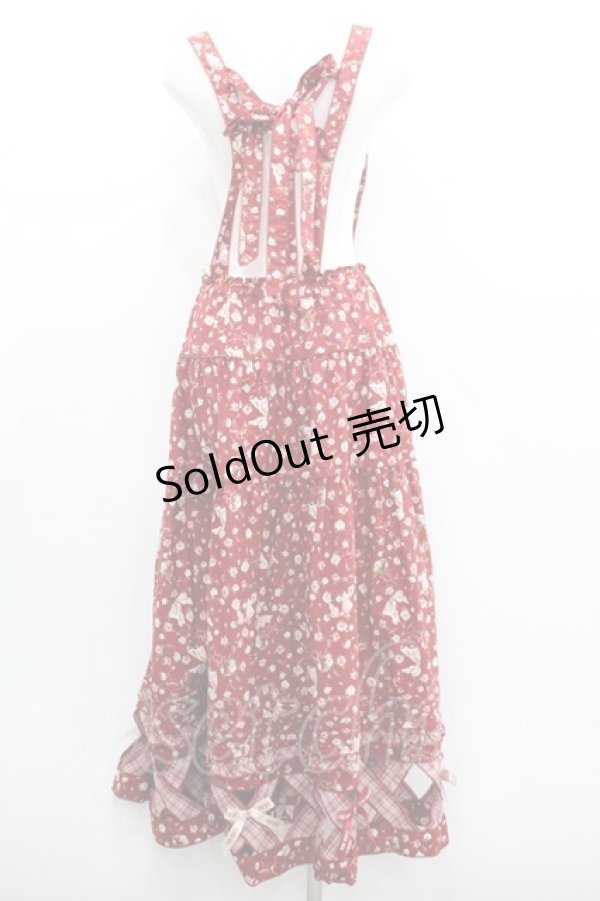 画像3: PINK HOUSE / 格子デザイン小花スカート  赤 I-26-01-22-062-LO-SK-SA-ZI (3)