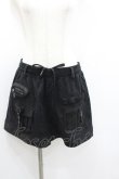 画像1: Qutie Frash / ミリタリーショートパンツ L 黒 I-26-01-22-063-QU-PA-SA-ZI (1)
