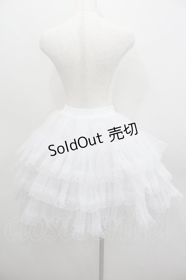 画像3: AND ROMEO / 3段レース付きボリュームパニエ  白 I-26-01-22-064-LO-SK-SA-ZI (3)