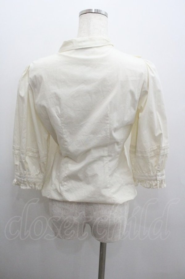 画像2: ALICE and the PIRATES / Rubanタイブラウス  生成り I-26-01-22-001-PA-BL-SA-ZI (2)