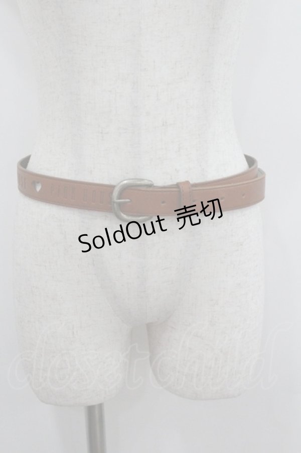 画像1: PINK HOUSE / ロゴレザーベルト  ブラウン I-26-01-22-068-LO-ZA-SA-ZI (1)