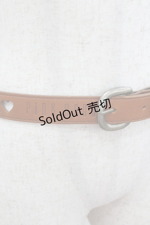 画像2: PINK HOUSE / ロゴレザーベルト  ブラウン I-26-01-22-068-LO-ZA-SA-ZI (2)