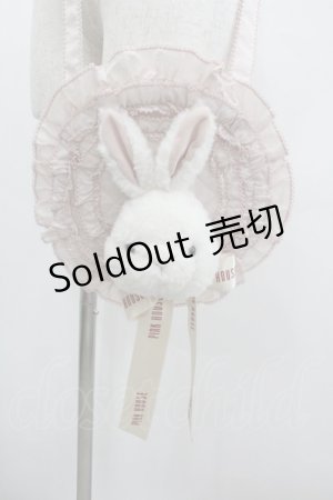 画像: PINK HOUSE / うさぎ顔ぐるみ付きサークルフリルポシェット  ピンク I-26-01-22-073-LO-BG-SA-ZI