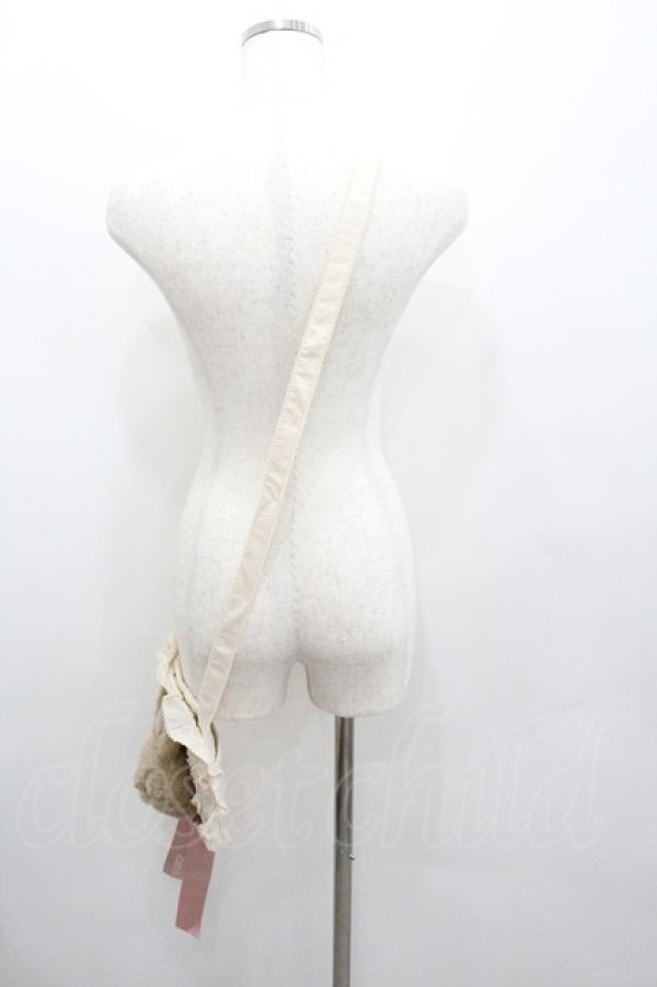 画像3: PINK HOUSE / うさぎ顔ぐるみ付きサークルフリルポシェット  生成り I-26-01-22-074-LO-BG-SA-ZI (3)