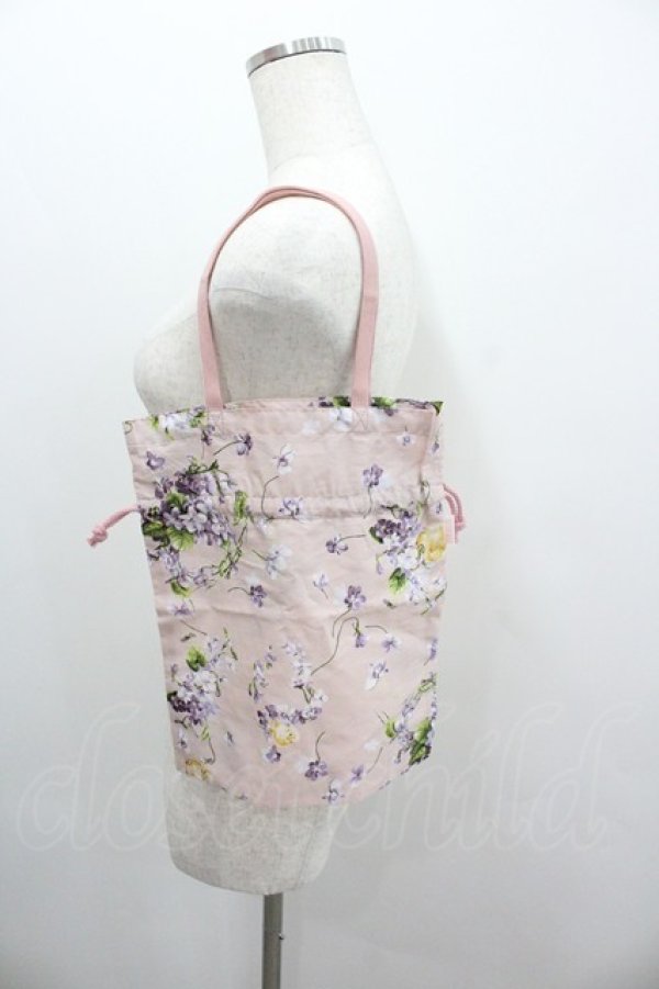 画像2: PINK HOUSE / Little Violet柄巾着バッグ   I-26-01-22-081-LO-BG-SA-ZI (2)