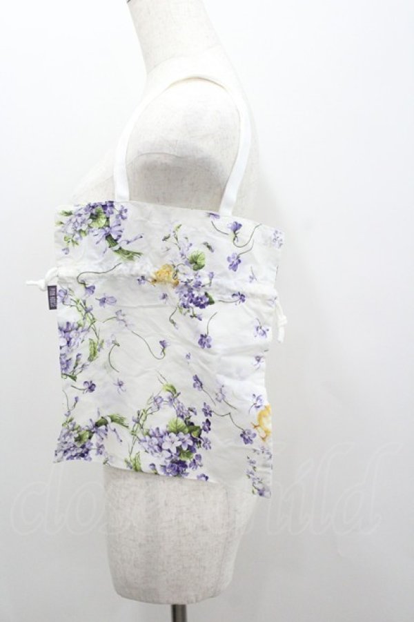 画像1: PINK HOUSE / Little Violet柄巾着バッグ   I-26-01-22-082-LO-BG-SA-ZI (1)