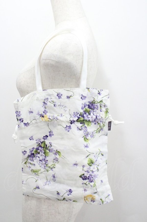 画像2: PINK HOUSE / Little Violet柄巾着バッグ   I-26-01-22-082-LO-BG-SA-ZI (2)