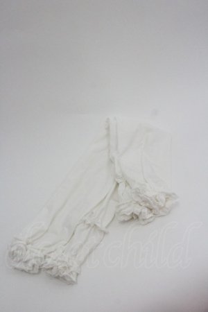 画像: PINK HOUSE / フリルリボンアームカバー  白 I-26-01-22-085-LO-ZA-SA-ZI