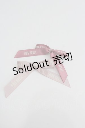 画像: PINK HOUSE / ロゴリボンクリップセット  ピンク I-26-01-22-103-LO-AC-SA-ZI
