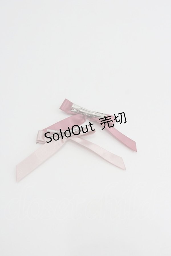 画像2: PINK HOUSE / ロゴリボンクリップセット  ピンク I-26-01-22-103-LO-AC-SA-ZI (2)