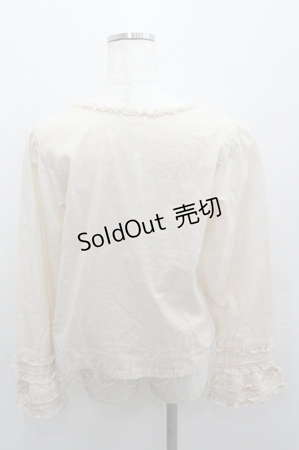 画像3: PINK HOUSE / ローンノーカラーブラウス  生成り I-26-01-22-010-LO-BL-SA-ZI (3)