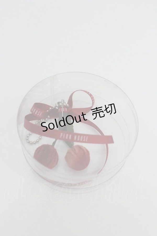 画像1: PINK HOUSE / チェリーリボンコサージュ  赤Ｘ緑 I-26-01-22-118-LO-AC-SA-ZI (1)