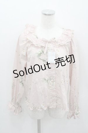 画像: PINK HOUSE / マーガレットブーケプリントブラウス  ピンク I-26-01-22-011-LO-BL-SA-ZI