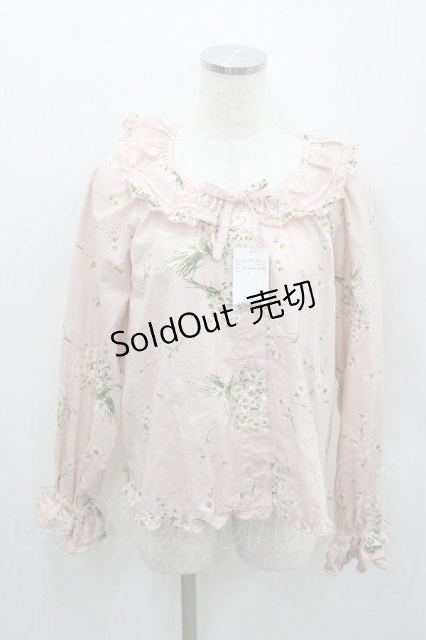 画像1: PINK HOUSE / マーガレットブーケプリントブラウス  ピンク I-26-01-22-011-LO-BL-SA-ZI (1)