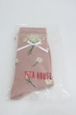 画像1: PINK HOUSE / マーガレットブーケ柄ソックス  ピンク I-26-01-22-120-LO-ZA-SA-ZI (1)